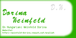 dorina weinfeld business card